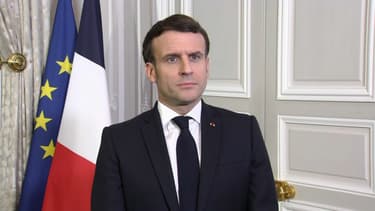 Le chef de l'État à l'Elysée ce mardi soir.