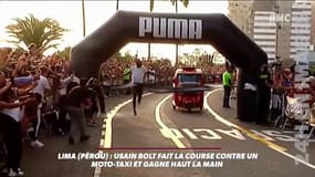 Usain Bolt fait la course contre... un moto-taxi