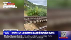 Inondations dans le Rhône : la terre glisse sous les rails à Condrieu