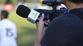 Un micro Téléfoot, du groupe Mediapro