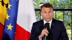 Emmanuel Macron, à Nouméa le jeudi 23 mai 2024