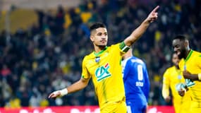 Ludovic Blas buteur avec Nantes en Coupe de France contre Bastia, en février 2022