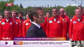 Emmanuel Macron en Normandie pour dépasser le conflit social 
