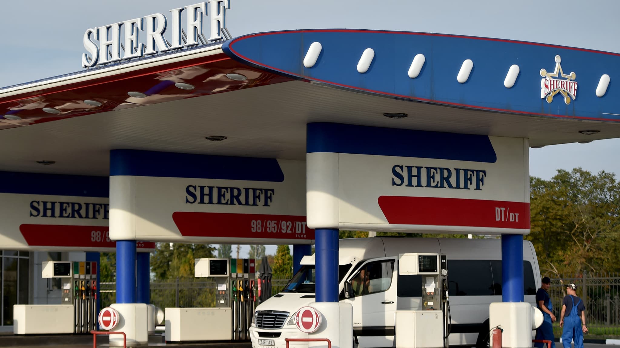 Une station-service "Sheriff" à Tiraspol Une station-service "Sheriff" à Tiraspol