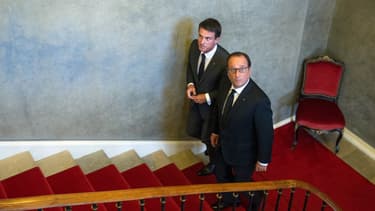 Le président de la République François Hollande et son Premier ministre Manuel Valls