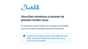 Capture d'écran du site Doctolib
