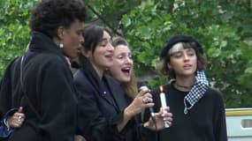 Le groupe de cinq chanteuses a repris "We Shall Overcome", place de la République, le 9 juin 2020