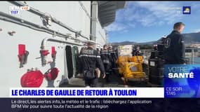 Le porte-avion Charles de Gaulle de retour à Toulon