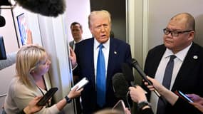 Donald Trump à bord d'Air Force One, le 20 février 2025 