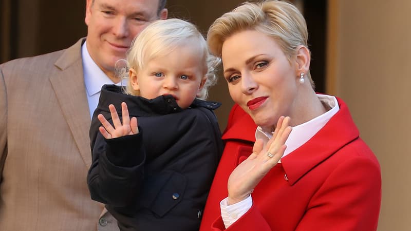 Charlène avec son fils Jacques à Monaco, le 14 décembre 2016