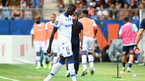 Mbaye Niang exclu face à Montpellier, le 21 août 2022.
