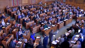Le Conseil de Paris siégeant le jeudi 23 mai 2024.