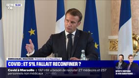 Emmanuel Macron: "Chaque mesure sanitaire prise a un temps de vie de 15 jours car c'est le temps qui permet de voir son efficacité"