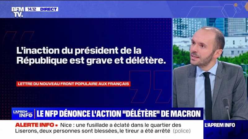 Choix du Premier ministre: dans une lettre adressée aux Français, le Nouveau Front populaire dénonce 