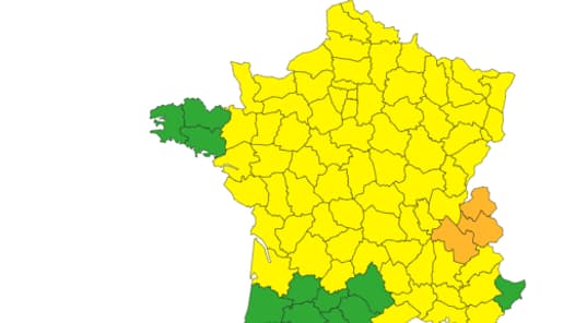 Les trois départements en vigilance orange. 