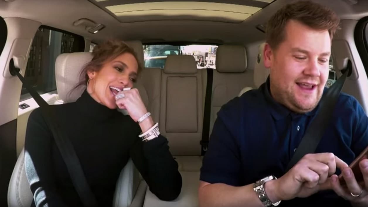 Jennifer Lopez et James Corden Jennifer Lopez et James Corden