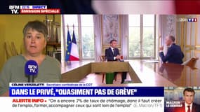 Réforme des retraites: Emmanuel Macron est "dans le déni d'une mobilisation qui reste inédite et historique" pour Céline Verzeletti (CGT)