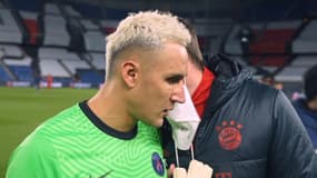Keylor Navas avec Toni Tapalović, à Paris le 13 avril 2021