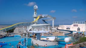 Le parc Aqualud, sur la plage du Touquet, en 2008.