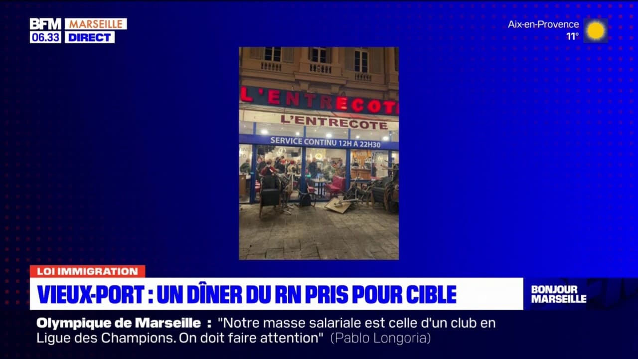 Marseille: un repas de fin d'année du Rassemblement national pris pour  cible, un restaurant p