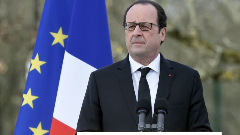 François Hollande lors de l'hommage rendu à Claude Dilain.