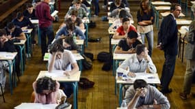 Des candidats au baccalauréat lors des épreuves de 2014.