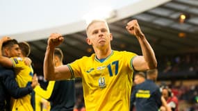 Oleksandr Zinchenko lors du match Ecosse-Ukraine, le 1er juin 2022