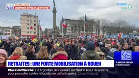 Réforme des retraites: une forte mobilisation à Rouen