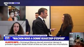 "Emmanuel Macron nous a donné beaucoup d'espoir": Hadas Kalderon, mère de deux enfants kidnappés par le Hamas, témoigne sur BFMTV