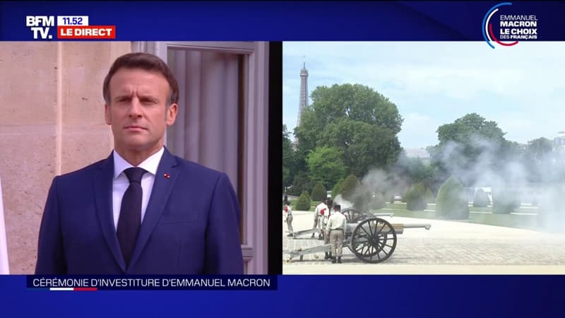 Investiture d'Emmanuel Macron: 21 coups de canon sont tirés depuis l'esplanade des Invalides