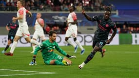 Jérémy Doku célèbre son but lors de Leipzig-Manchester City (1-3, 2e journée de Ligue des champions), le 4 octobre 2023