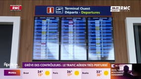 Grève des contrôleurs aériens: 40 % des vols annulés à Paris