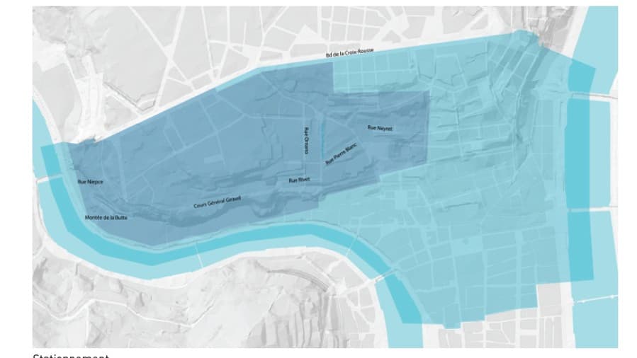 Le stationnement payant dans le 1er arrondissement de Lyon.