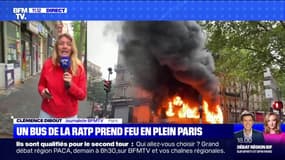 Un bus de la RATP prend feu en plein Paris