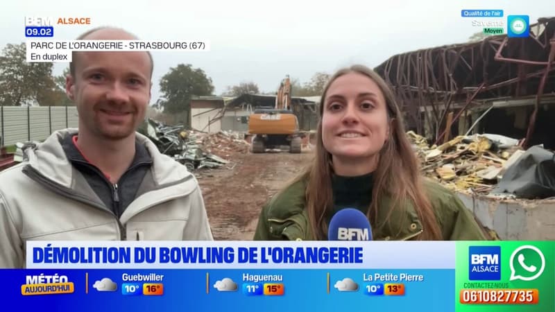 Strasbourg: le chantier de la démolition du bowling de l'orangerie a démarré