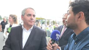 Le président de la région Hauts-de-France Xavier Bertrand à la foire de Châlons-en-Champagne (Marne), le mardi 3 septembre 2024