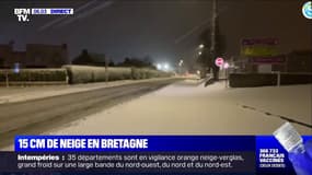 Jusqu'à 15 cm de neige recensés en Bretagne