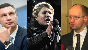 Vitali Klitschko, Ioulia Timochenko et Arseni Iatseniouk sont les trois figures de l'opposition.