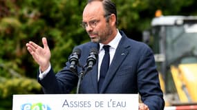 Edouard Philippe s'exprime lors des Assises de l'Eau à Chaillol, le 29 août 2018