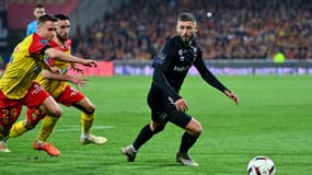 Arbër Zeneli avec Reims contre Lens, le 12 mai 2023.