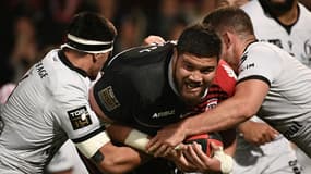 Le deuxième ligne australien Emmanuel Meafou avec le Stade toulousain