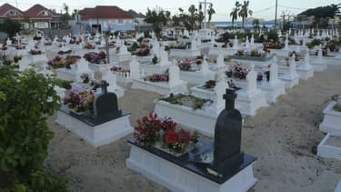Le cimetière de Lorient à Saint-Barthélemy le 8 décembre 2017