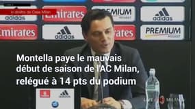 AC Milan : Défaites en série, pire départ du siècle, Montella viré du poste d'entraîneur