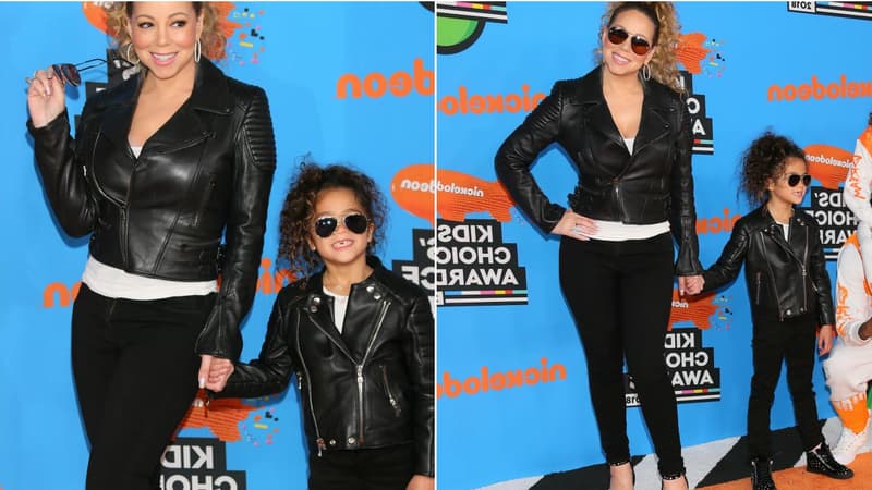 Mariah Carey et sqa fille Monroe, le 24 mars au Nickelodeon Kid's choice Awards.