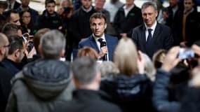 Emmanuel Macron dans le Bas Rhin le 19 avril 2023.
