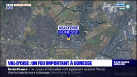 Val-d'Oise: les pompiers toujours mobilisés pour un feu qui s'est propagé à un entrepôt à Gonesse