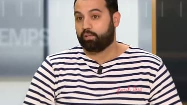 L'humoriste Yassine Belattar sur le plateau de BFMTV, le 27 mai 2018.