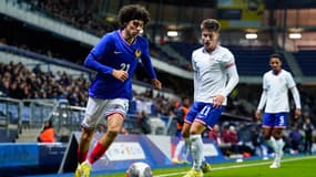 Maghnes Akliouche lors de France-États-Unis U23, le 25 mars 2024