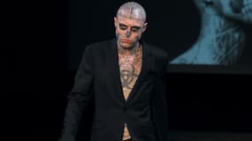 Rick Genest, aka Zombie Boy, lors de la Fashion Week de Paris en janvier 2011