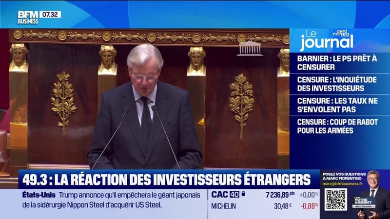 Utilisation du 49-3 pour le budget 2025 et motion de censure: quelles réactions de la part des investisseurs étrangers?